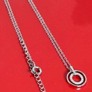 925 Sterling Silver Necklace 21" (adjustable) with Moissanite Pendant